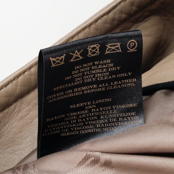 Burberry Taupe Grey Brown Leather Moto Trench Coat - Picture 13 of 13